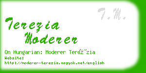 terezia moderer business card